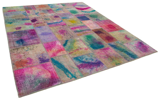 8x10 Multicolor Patchwork Rug - 8006