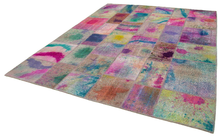 8x10 Multicolor Patchwork Rug - 8006