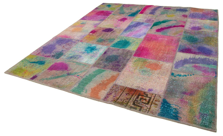 8x10 Multicolor Patchwork Rug - 8062