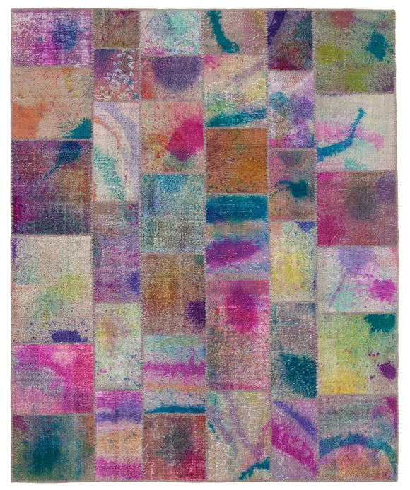 8x10 Multicolor Patchwork Rug - 8067