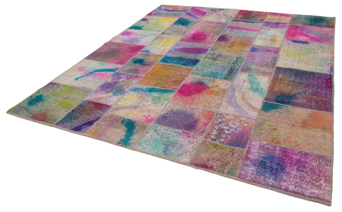 8x10 Multicolor Patchwork Rug - 8067
