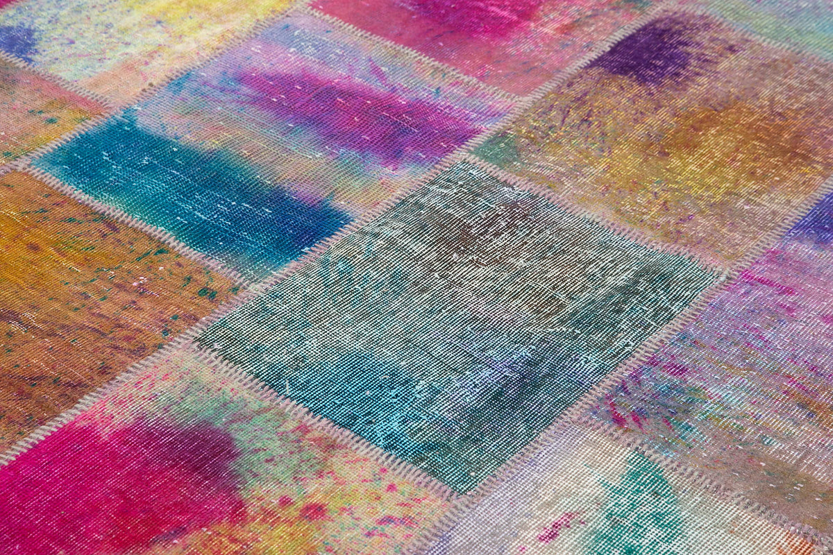 8x10 Multicolor Patchwork Rug - 8067