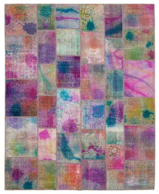 8x10 Multicolor Patchwork Rug - 8077