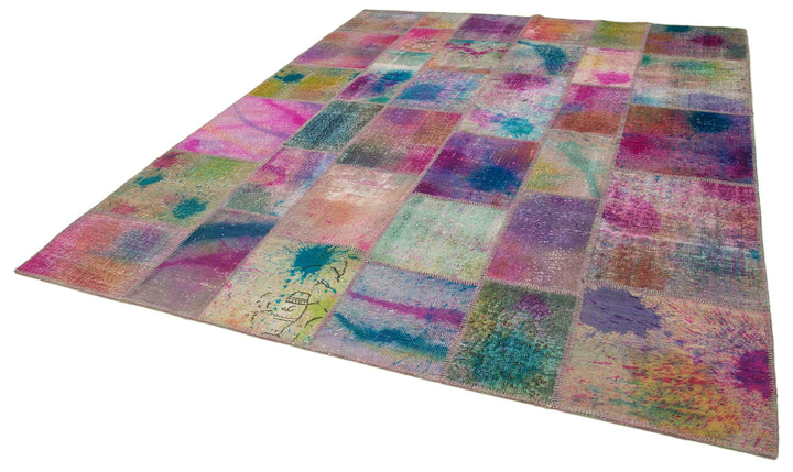 8x10 Multicolor Patchwork Rug - 8077