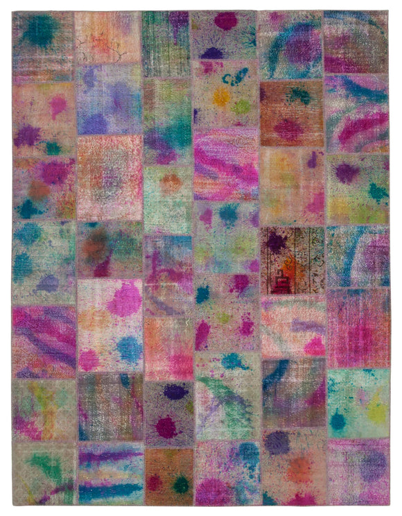 10x13 Multicolor Patchwork Rug - 9105