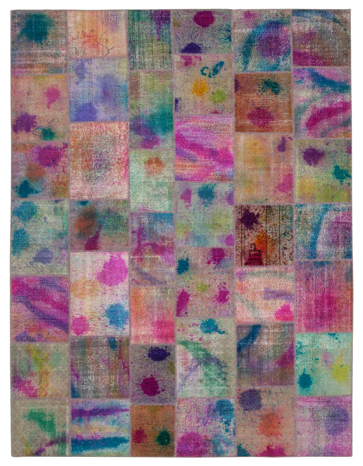 10x13 Multicolor Patchwork Rug - 9105