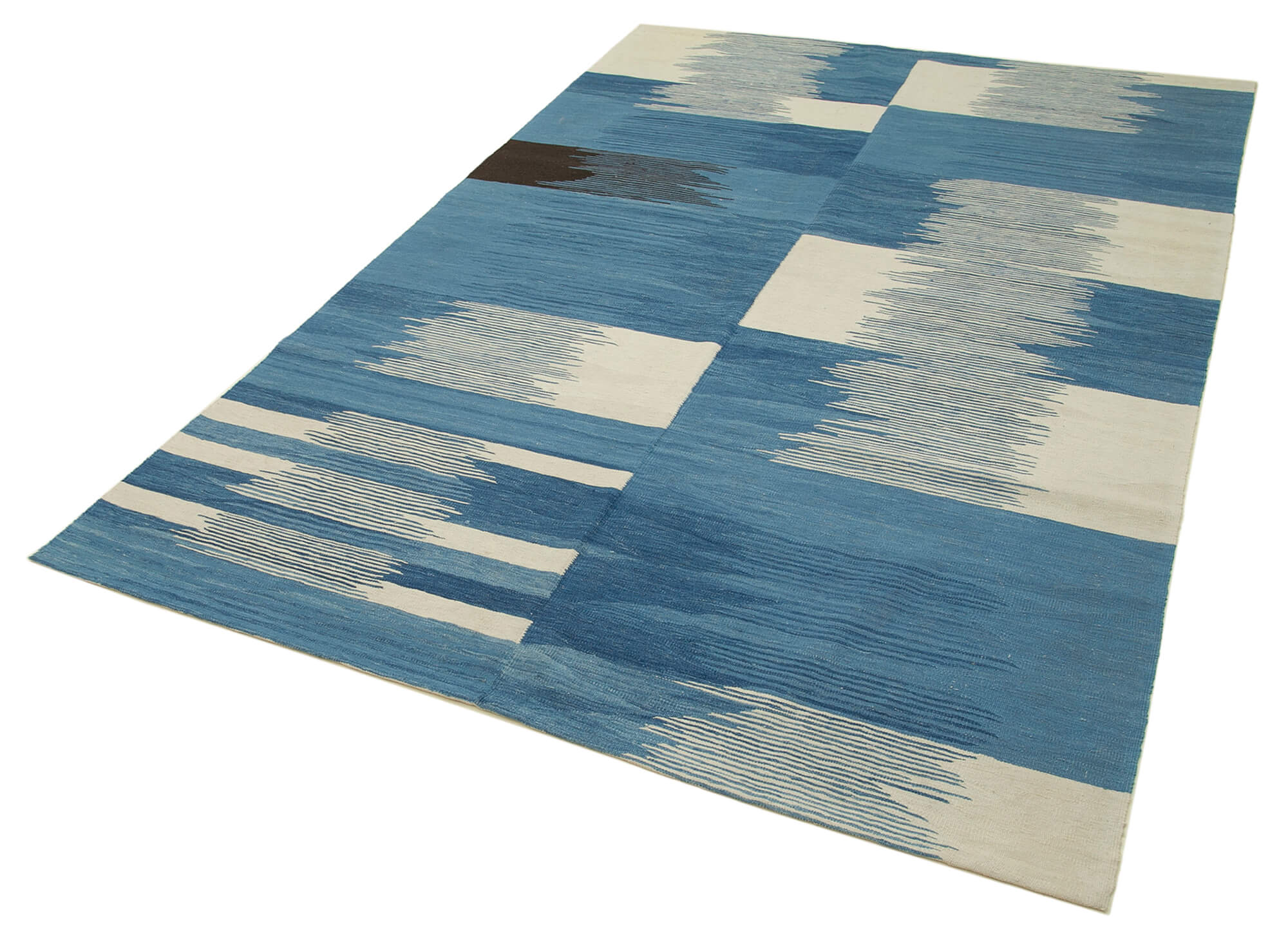 6x8 Blue Modern Woven Kilim Area Rugs -5818
